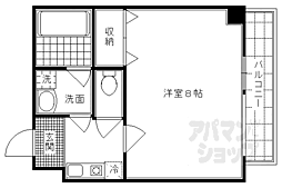 庵光洋 3階1Kの間取り
