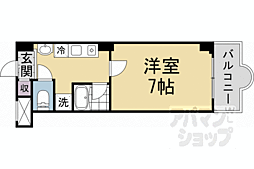 サンシティ烏丸 5階1Kの間取り