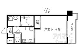阪急京都本線 大宮駅 徒歩1分の賃貸マンション 9階1Kの間取り
