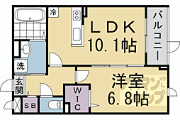 アーバンコート堀川西 1LDKの間取図画像