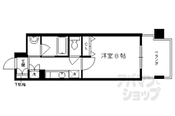 アスヴェル京都東山五条 5階1Kの間取り