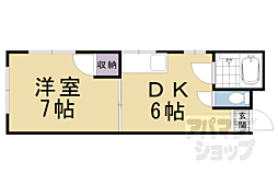 白扇マンション 1DKの間取図画像