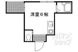 イクスピリオド京都河原町 203 2階ワンルームの間取り