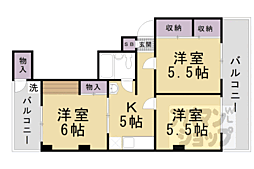プログレスタマヤ 4階3Kの間取り