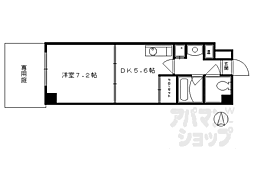 アヴィ四条 1階1DKの間取り