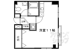 シティロイヤル祇園 3階ワンルームの間取り