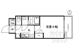 JR東海道・山陽本線 京都駅 徒歩11分の賃貸マンション 3階1Kの間取り