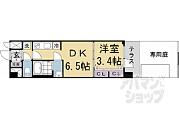 プレサンス十条凛華 1DKの間取図画像