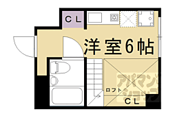 ＧＲＡＮＤ　ＬＡＴＴＩＣＥ　Ｓａｙａｍａｃｈｉ 2階ワンルームの間取り