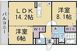 GRAMM箱ノ井 2LDKの間取図画像