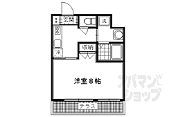 エスポワール二条城 1階1Kの間取り