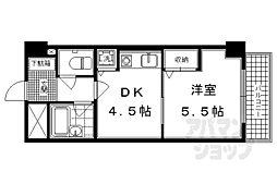 阪急京都本線 大宮駅 徒歩8分の賃貸マンション 3階1DKの間取り