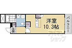 ＴＨＥ　ＧＡＲＮＥＴ　ＳＵＩＴＥ　ＲＥＳＩＤＥＮＣＥ　清水五 1階ワンルームの間取り