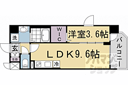 京都市南区東九条南石田町マンション 1LDKの間取図画像