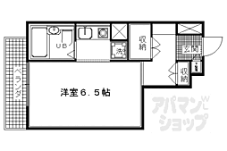 JR山陰本線 二条駅 徒歩9分の賃貸マンション 1階1Kの間取り