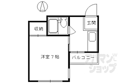 アンバーハウス四条 1Kの間取図画像