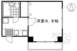 マシモマナー 203 2階1Kの間取り