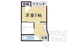 アーモン 1Kの間取図画像
