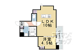 KronaCourt烏丸御池 1LDKの間取図画像