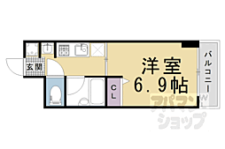 ウィル21烏丸御池 1Kの間取図画像