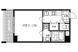 エテルノポッソ 1Kの間取図画像