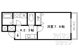 メゾンドブラン 1Kの間取図画像