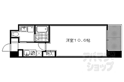 レジディア洛北 1Kの間取図画像