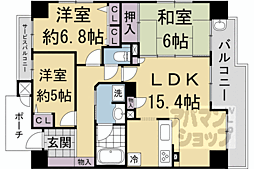 グランコート烏丸五条 3LDKの間取図画像