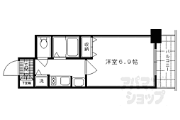 プレサンス京都四条河原町ネクステージ 1Kの間取図画像