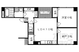 プリムローズ四条 1SLDKの間取図画像