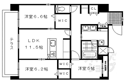 グラン・アミール御池 3LDKの間取図画像