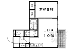 第二下堤谷口マンション 1LDKの間取図画像