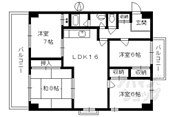 フェニックス堀川 4LDKの間取図画像
