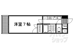 京卓ハイツ 1Kの間取図画像