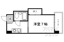 万里小路アベニュー 1Kの間取図画像