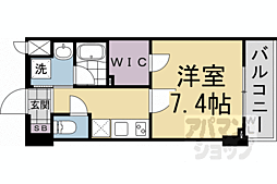 ベラジオ雅び烏丸十条2 1Kの間取図画像
