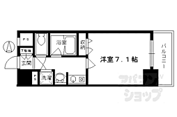 ベラジオ五条烏丸 1Kの間取図画像