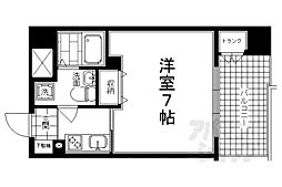 ベラジオ四条烏丸 1Kの間取図画像