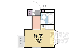 御所俵 ワンルームの間取図画像