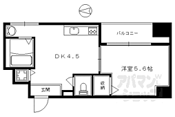 プロスペクト河原町五条 1Kの間取図画像