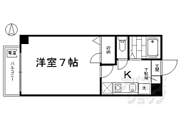 コートジュエル 1Kの間取図画像