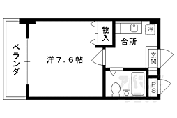 ADEST五条 1Kの間取図画像