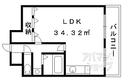 カラコルム東山 1LDKの間取図画像