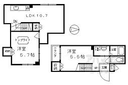バインオークセント 2LDKの間取図画像