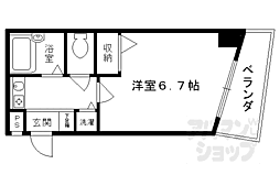 プレサンス京都駅前 1Kの間取図画像