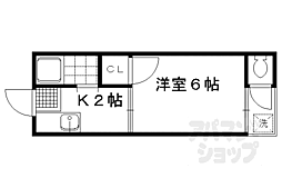 フクヤハウス 1Kの間取図画像