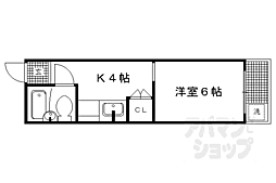 ジョリー岡崎 1Kの間取図画像