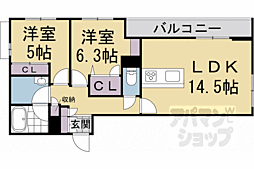 シャーメゾン三条東山 2階