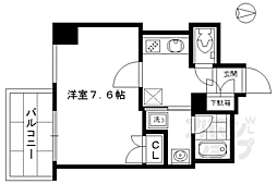 ベラジオ五条堀川2 1Kの間取図画像