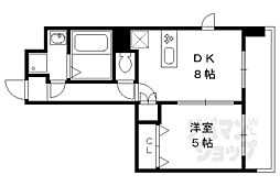 プレサンス京都天使突抜奏 1DKの間取図画像